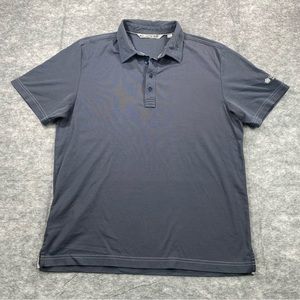 Travis Mathew Mens Gray Short Sleeve Performance Golf Polo‎ Size L "Van Trust"